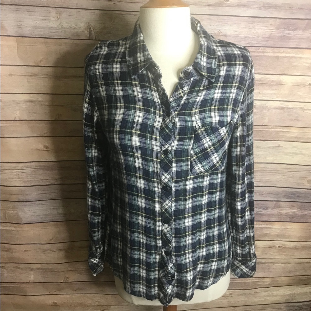 Rails Hunter Plaid Flannel Green Blue White